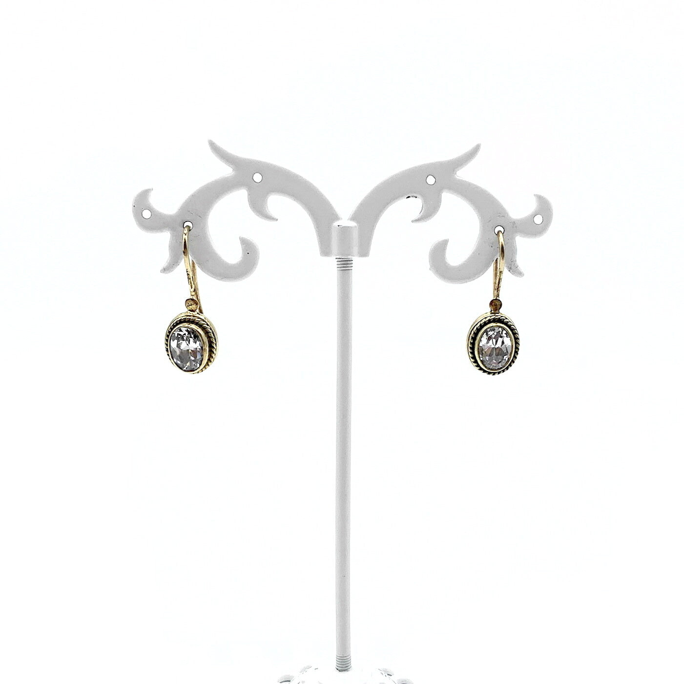 Oorhangers Goud Op Zilver Bergkristal