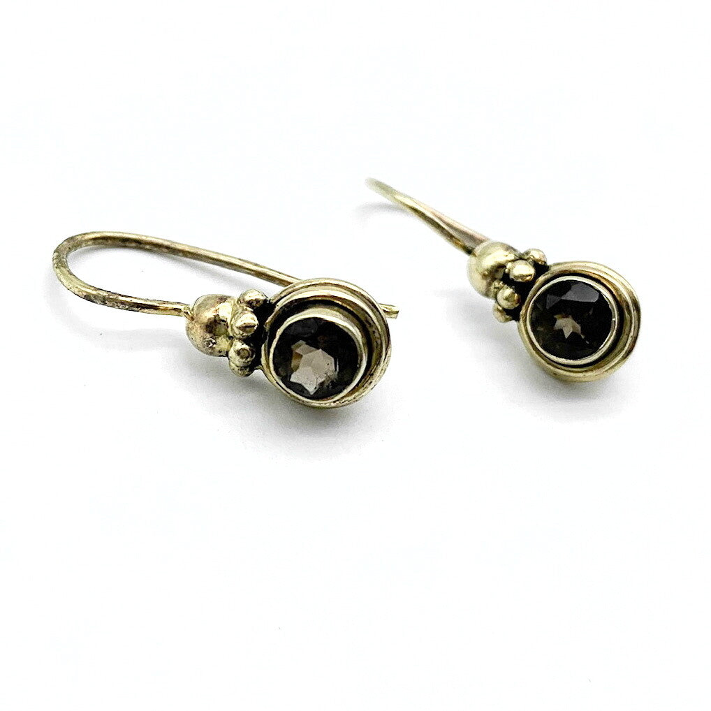 Oorhangers Goud Op Zilver Rookkwarts