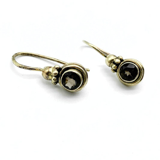 Oorhangers Goud Op Zilver Rookkwarts