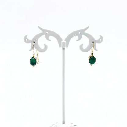 Oorhangers Goud Op Zilver Agaat