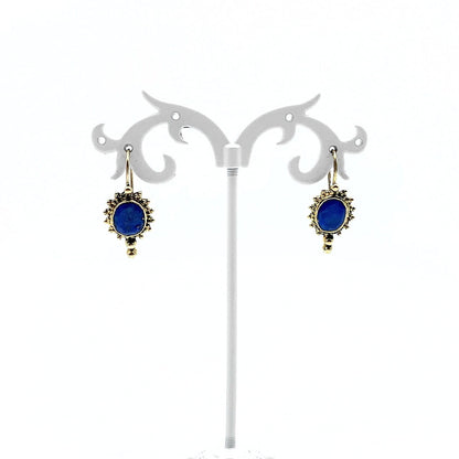 Oorhangers Goud Op Zilver Lapis Lazuli