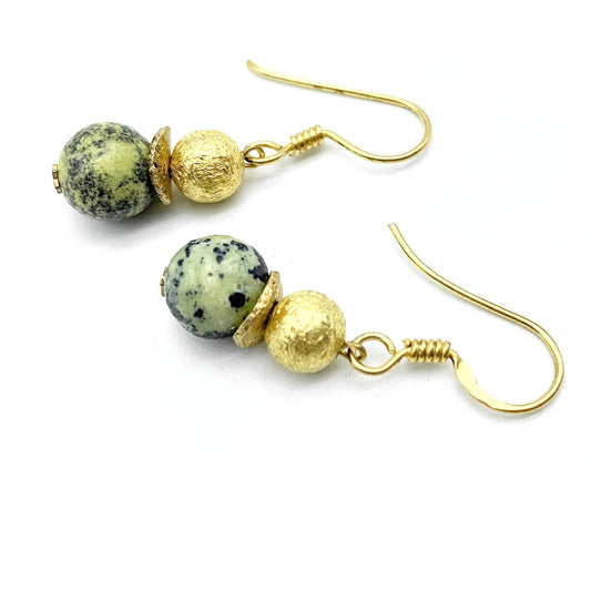 Oorhangers Goud Op Zilver Turkoois