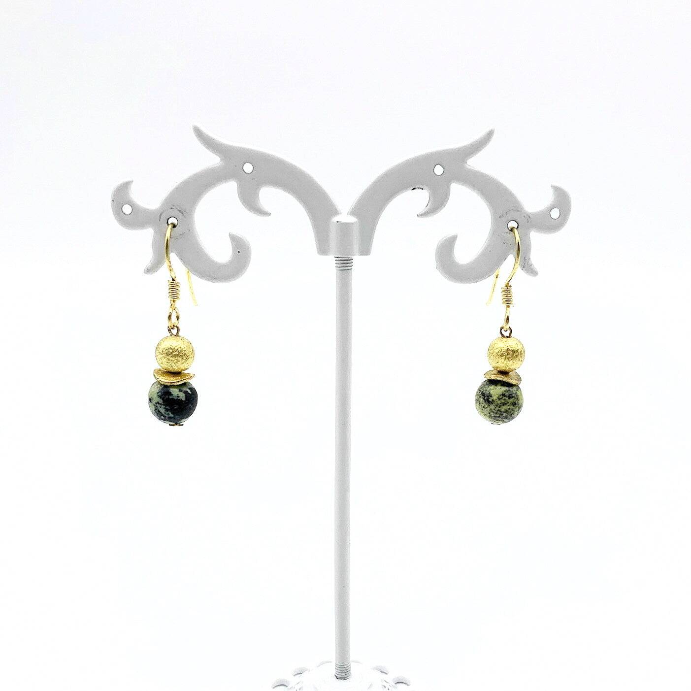 Oorhangers Goud Op Zilver Turkoois