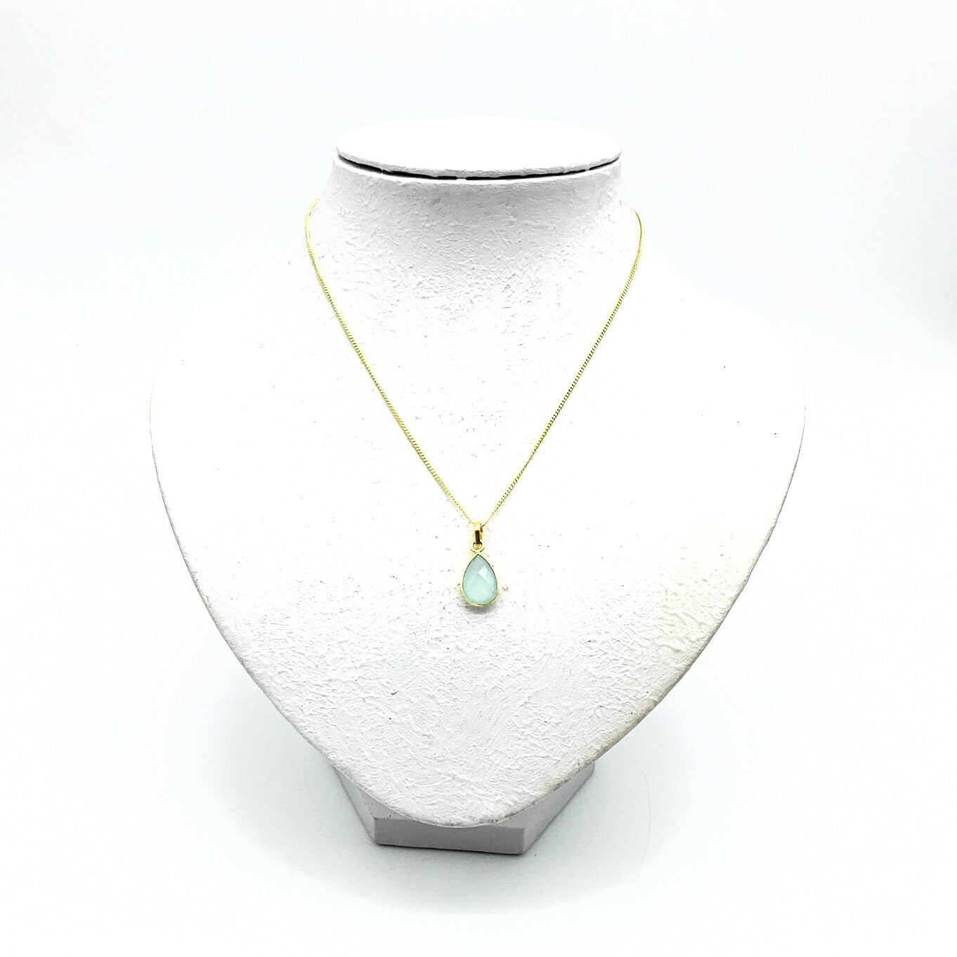 Hanger Goud Op Zilver Chalcedon