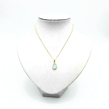 Hanger Goud Op Zilver Chalcedon