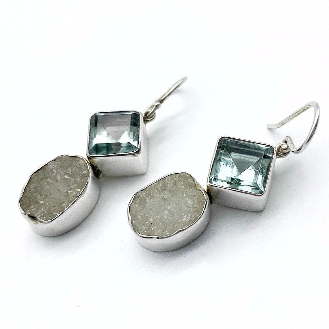 Oorhangers Obsidiaan en Agaat Drüse