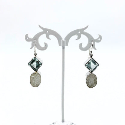 Oorhangers Obsidiaan en Agaat Drüse