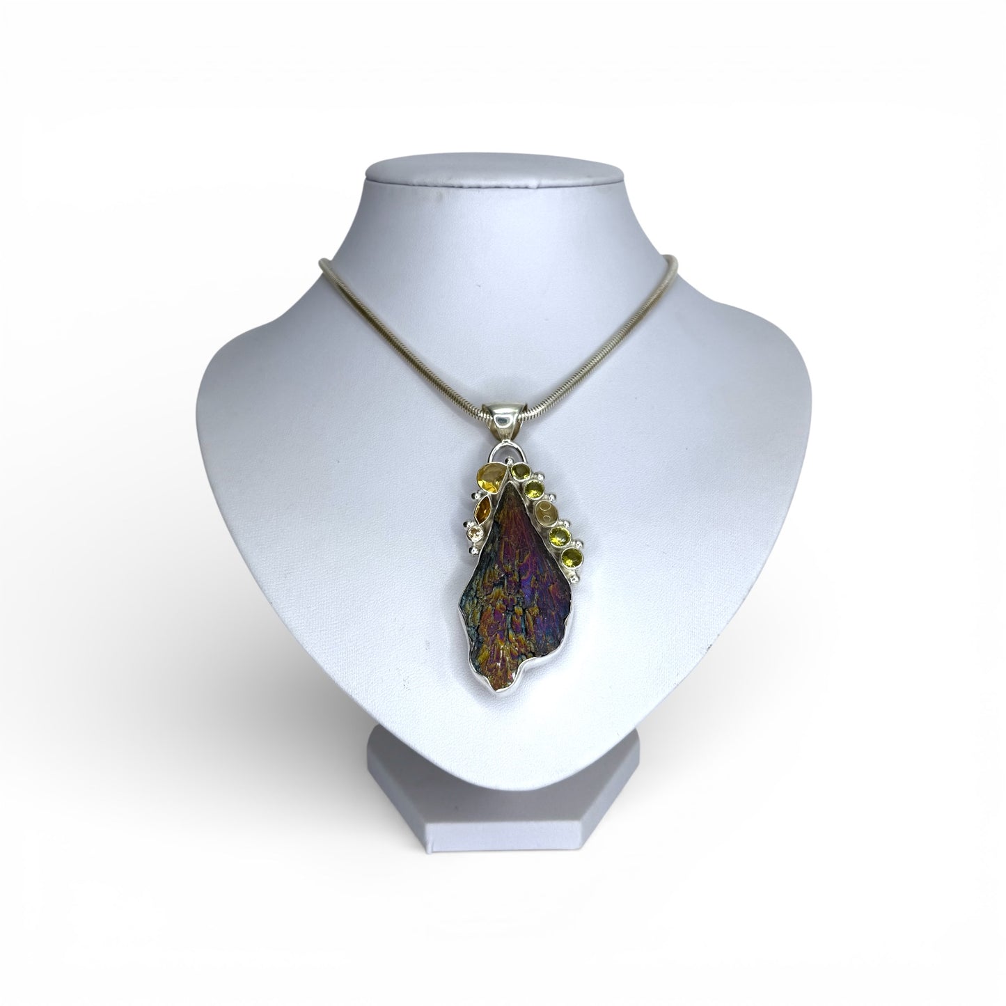 Hanger Titaan Drüse, Citrien, Peridot en Obsidiaan